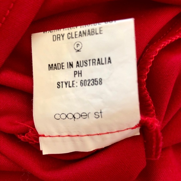 Cooper St Australia red off-shoulder dress size 4 - Picture 4 of 5